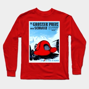 Grosser Preis Der Schweiz: Vintage 1937 Auto Racing Print Long Sleeve T-Shirt